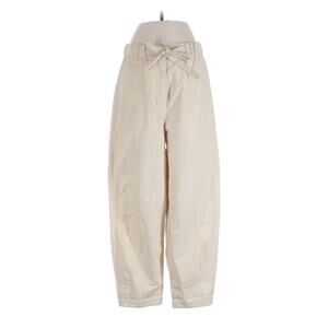 Girls Of Dust Cream Cotton Ivory Barrel Pants XS